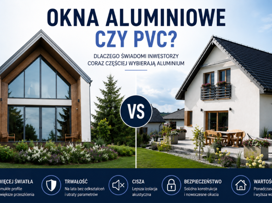 Porównanie okien aluminiowych i PVC na przykładzie dwóch domów oraz lista zalet aluminium
